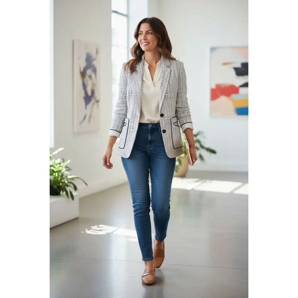 CAbi Code blazer Jacket trendy style #204 sz 10